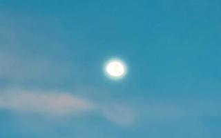 Close up of the moon shining brightly in Mexico. photo