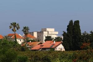 paisaje en un pequeño pueblo en el norte de israel. foto