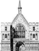 Westminster Hall, vintage illustration. vector