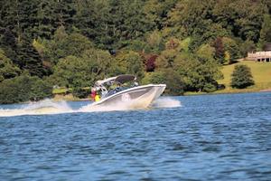 Windermere in the UK in 2022. A view of Boats on Lake Windermere photo