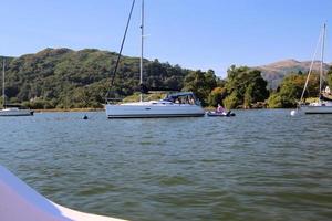 Windermere in the UK in 2022. A view of Boats on Lake Windermere photo