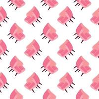 Pink armchair ,seamless pattern on white background. vector