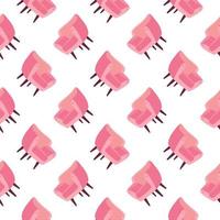 Pink armchair ,seamless pattern on white background. vector