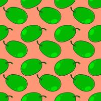 Olive pattern, seamless pattern on orange background.