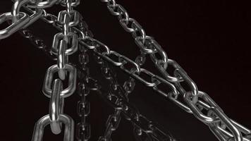 The chain on black background  for abstract or business concept 3d rendering photo