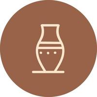 Brown decorative jug, illustration, vector on a white background