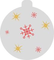 Grey christmas tree decoration, illustration, on a white background. vector