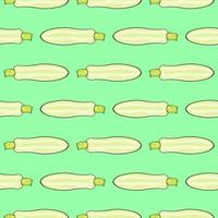 Green zucchini , seamless pattern on a green background. vector