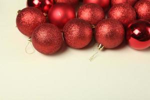 Merry Christmas and Happy Holidays greeting card, frame, banner. New Year. Pine tree branches on white. photo