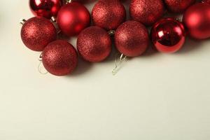 Merry Christmas and Happy Holidays greeting card, frame, banner. New Year. Pine tree branches on white. photo