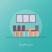 Trendy Staff Room vector