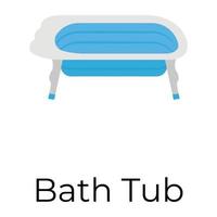 Trendy Bath Tub vector