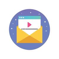 Trendy Video Mail vector