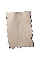 Old blank piece of antique vintage crumbling paper manuscript or parchment photo