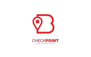 B logo point for identity. travel template vector illustration for your brand.