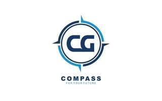 CG logo NAVIGATION for branding company. COMPASS template vector illustration for your brand.