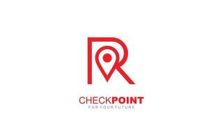 R logo point for identity. travel template vector illustration for your brand.