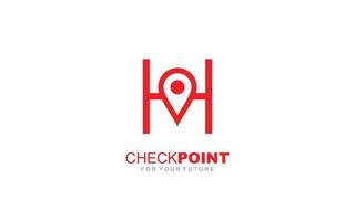 H logo point for identity. travel template vector illustration for your brand.
