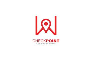 W logo point for identity. travel template vector illustration for your brand.