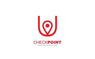 U logo point for identity. travel template vector illustration for your brand.