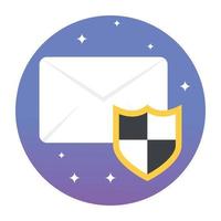 Trendy Secure Mail vector