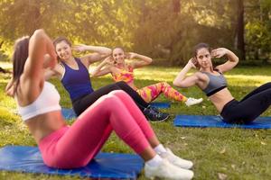 Young Women Exercising In Nature photo