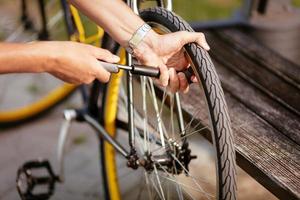 Inflate A Bike Tire photo