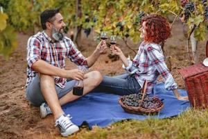 Picnic At Vineyard photo