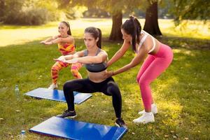 Young Women Exercising In Nature photo