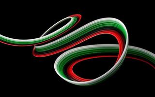 United Arab Emirates independence day of the national flag of UAE green, red, black, white colors 3d illustration photo