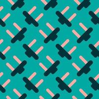 Electric plug, seamless pattern on blue background. vector