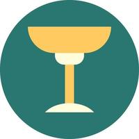 Coctail glass, illustration, vector on a white background.