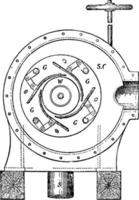 Reaction Turbine, vintage illustration. vector