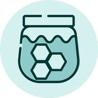 Jar of honey, illustration, vector on a white background.