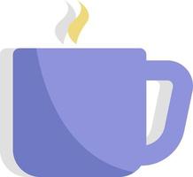 Hot tea in a cup, illustration, vector on a white background.