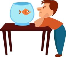 Man with fish ,illustration,vector on white background vector