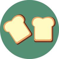 Two slices of toast, illustration, vector on a white background.