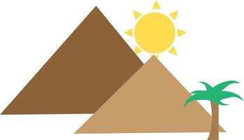 Travel pyramids, illustration, vector, on a white background. vector