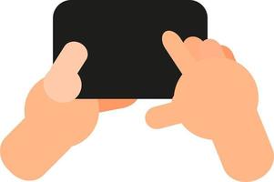 Mobile phone touch screen, illustration, vector on a white background.