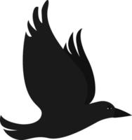 Bird flying, illustration, vector on white background.