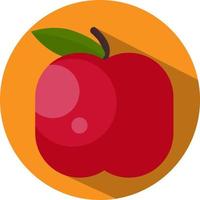 manzana roja fresca, ilustración, vector, sobre un fondo blanco.v vector