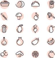 Delicious food, illustration, vector, on a white background. vector