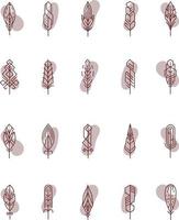 Abstract feathers, illustration, vector, on a white background. vector