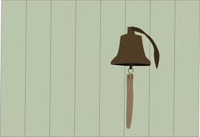 Ring bell, illustration, vector on white background.