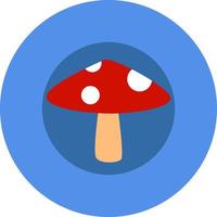 Red poisonous mushroom, illustration, vector on a white background.