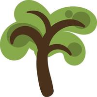 Pecan tree, icon illustration, vector on white background