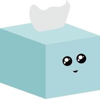 Box with napkins, illustration, vector on white background.