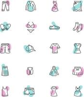 Everyday clothing, illustration, vector, on a white background. vector