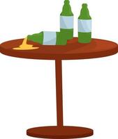 Beer bottles, illustration, vector on white background