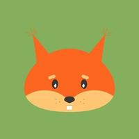 Orange squirrel, illustration, vector on white background.